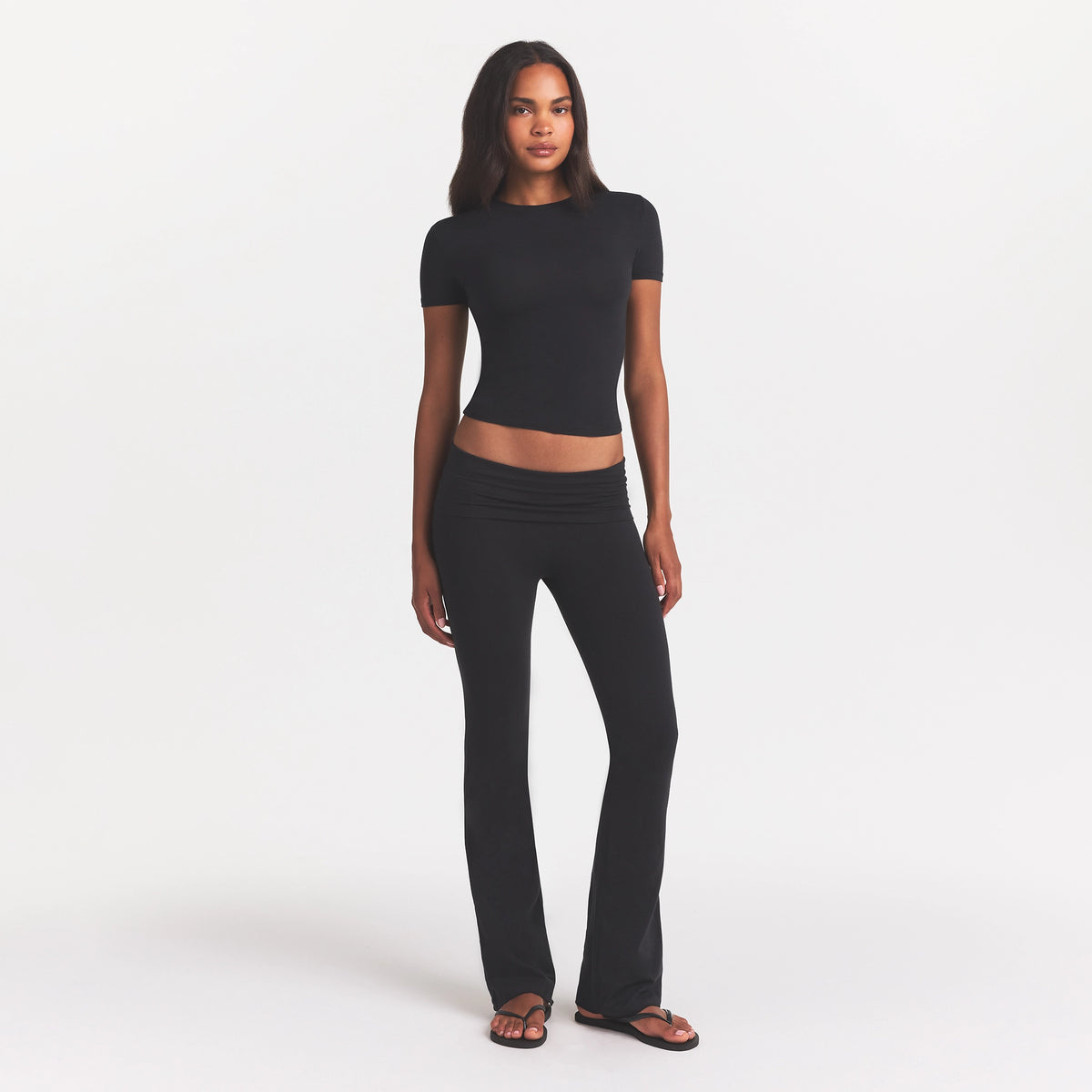 Cotton Jersey Foldover Pant