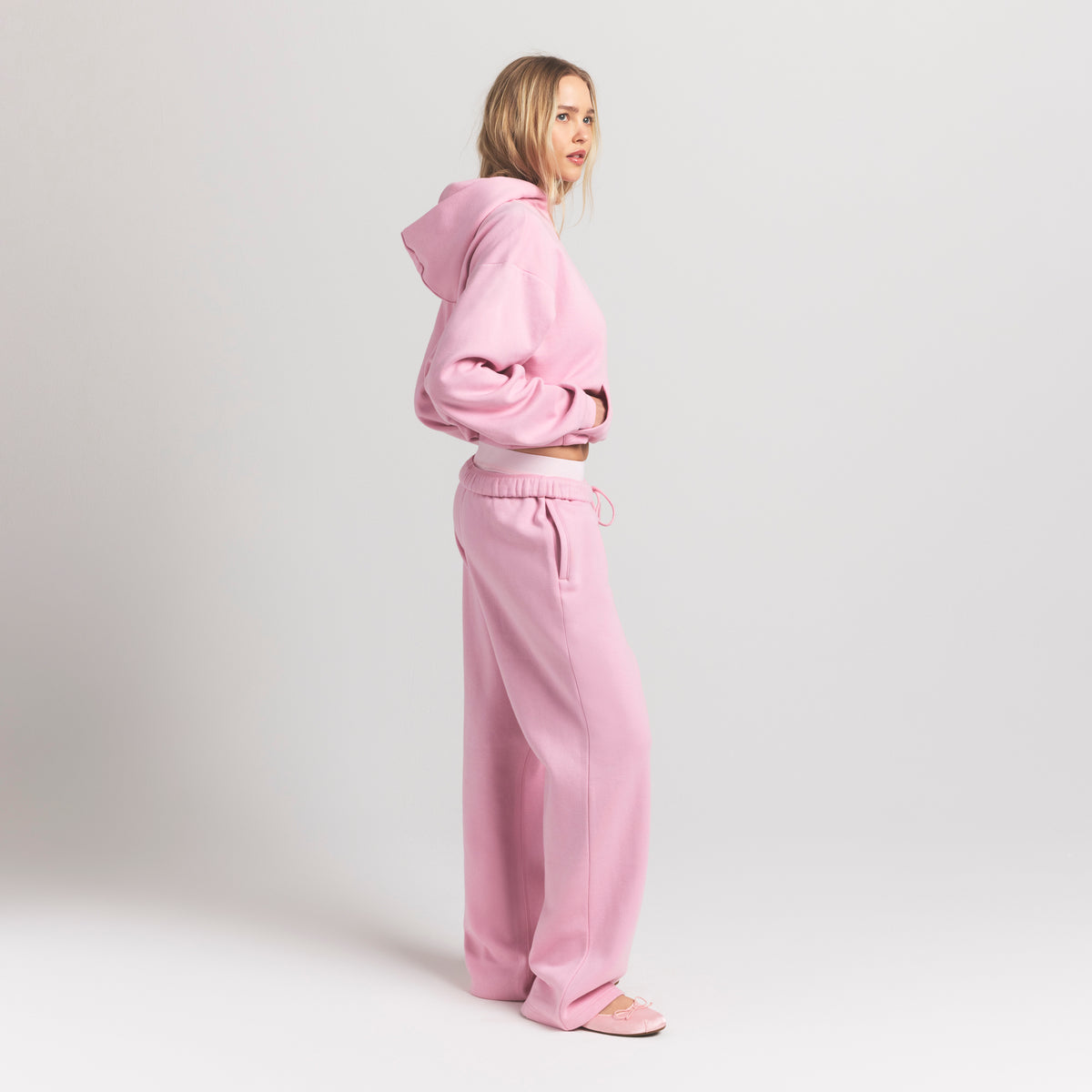 Cotton Fleece Classic Straight Leg Pant - Halite