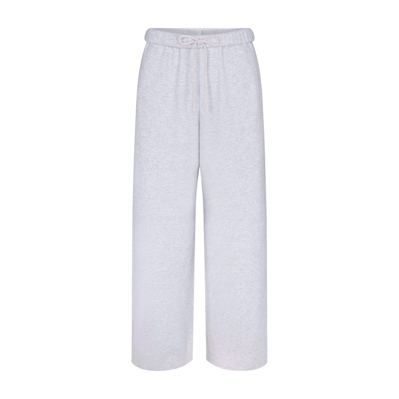 Cotton Fleece Classic Straight Leg Pant - Light Heather Grey