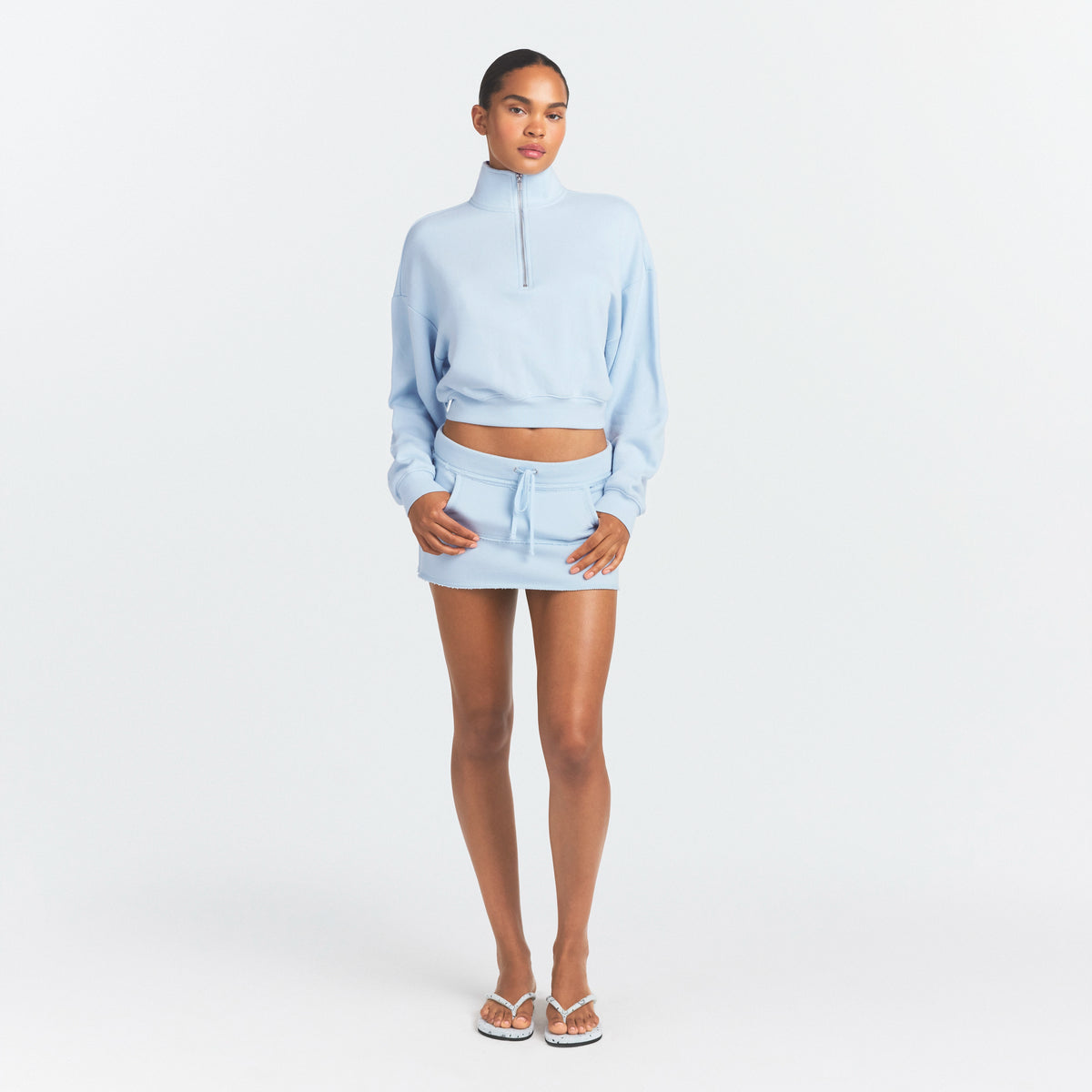 Drapey French Terry Half Zip