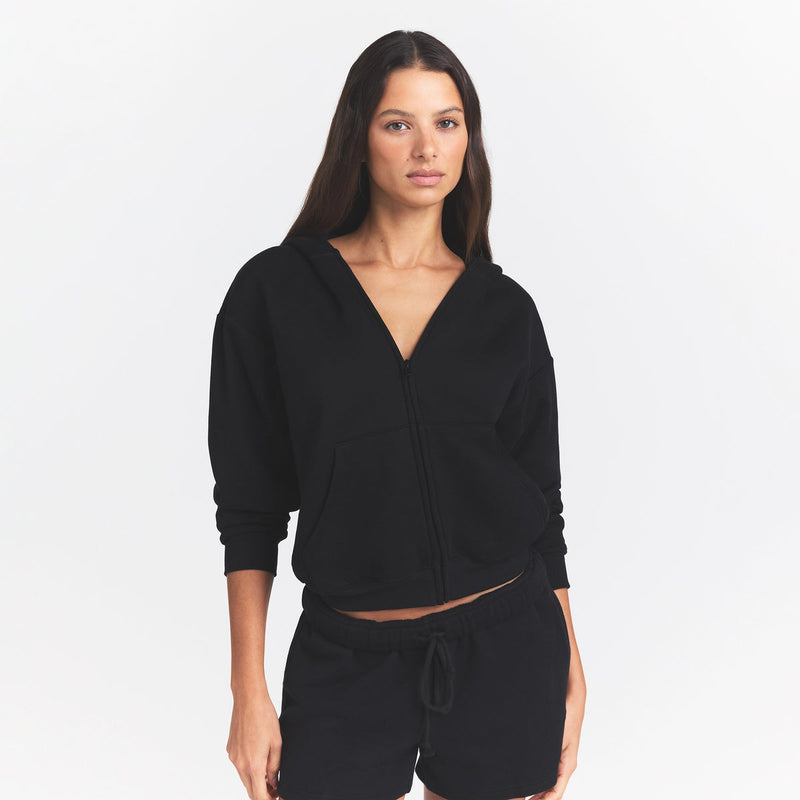 Cotton Fleece Classic Hoodie - Onyx